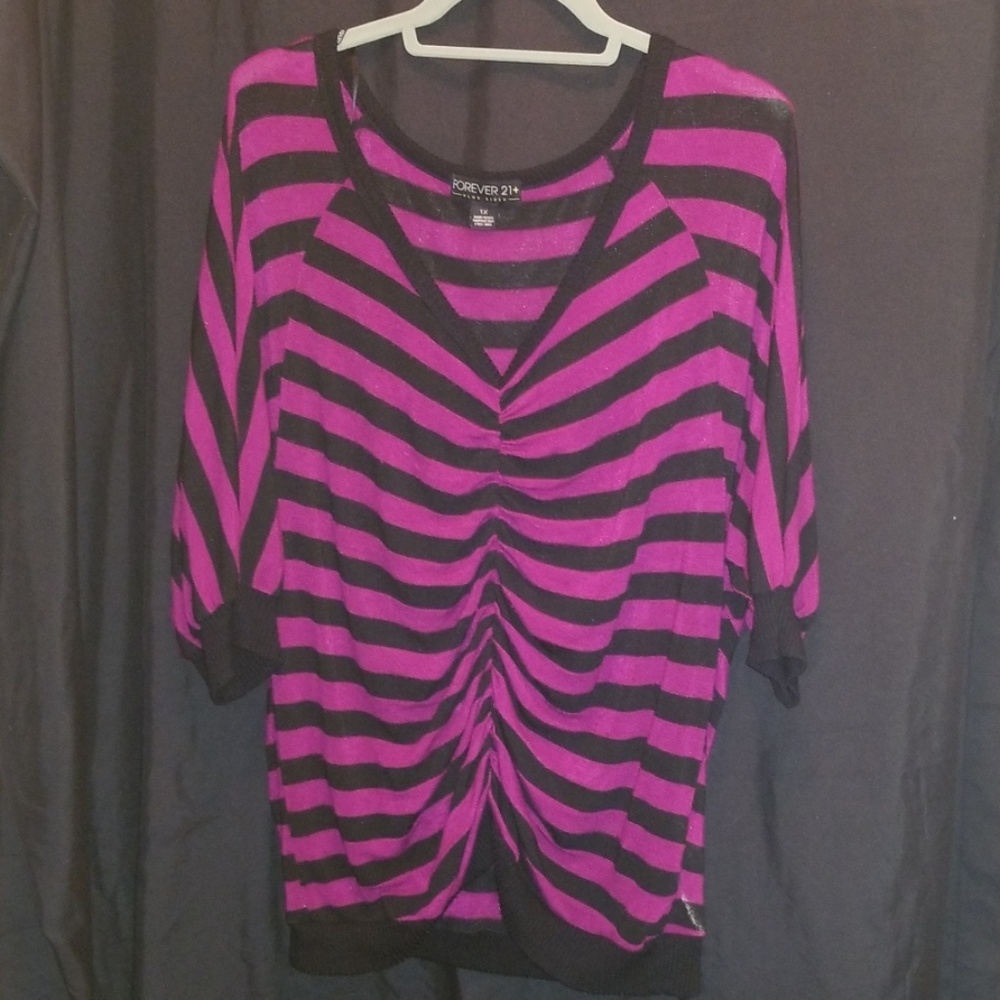 Lightweight, bright plum, sz 1x sweater